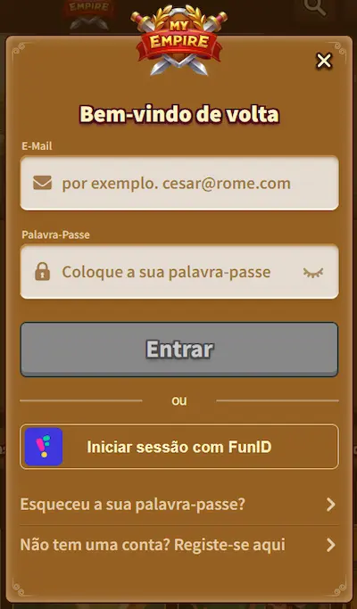 MyEmpire Casino Portugal reg